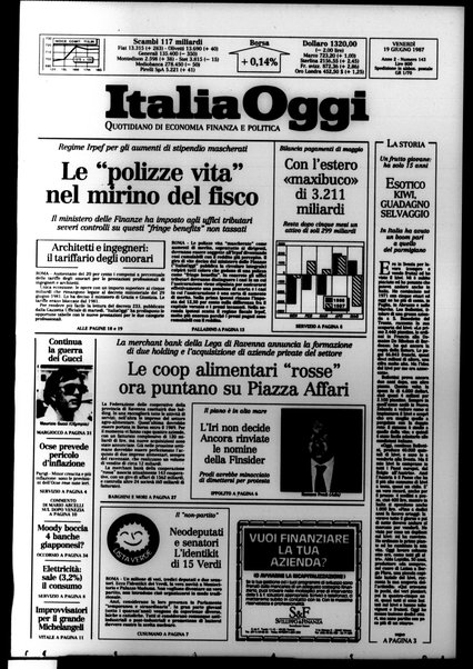 Italia oggi : quotidiano di economia finanza e politica